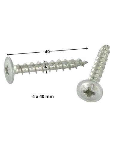 1 x Screw Spax Flat Head Pozi 4X40 Wirox