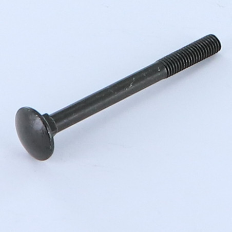 1 x Carriage Bolt Partial Thread M7X90 Black Zinc Plated