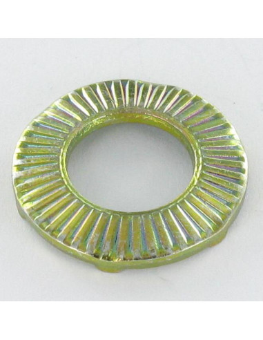 1 x Contact Lock Washer to NICOTS M5 Yellow Zinc