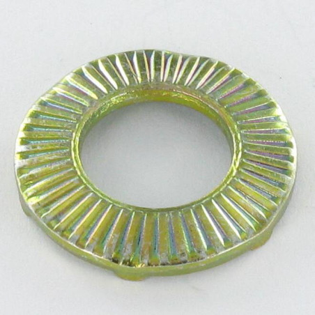 1 x Contact Lock Washer to NICOTS M5 Yellow Zinc