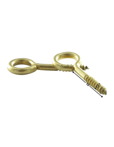 1 x Eye Screws Brass 2.2X10