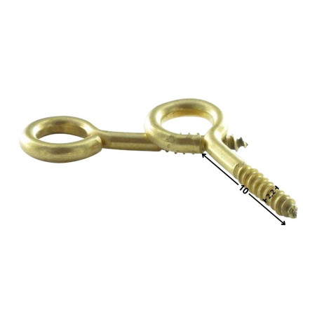 1 x Eye Screws Brass 2.2X10