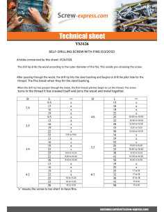 Self Drilling Countersunk Head T25 4.8X45 Notched And... 2
