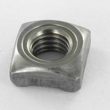 1 x Square Nut Welding Collar M6 10X10X5 Steel