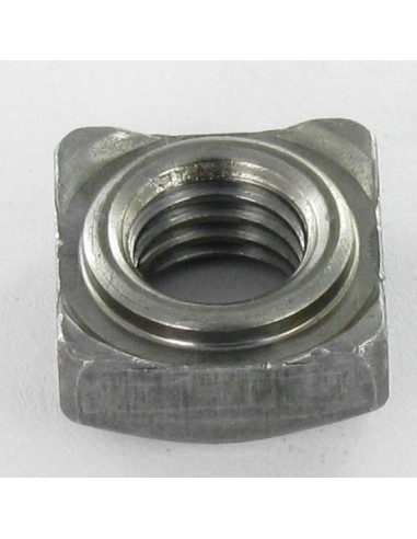 1 x Square Nut Welding Collar M6 10X10X5 Steel