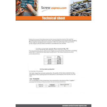 20 x Bolt With Nut Carpenter M16X475 Square Head 27X27X11 Zinc Plated