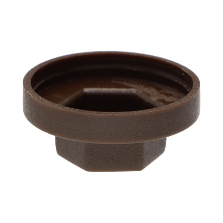1 x Plastic cap Screw Diameter 6.3 Flat 10 Ral8014/Sepia Brown