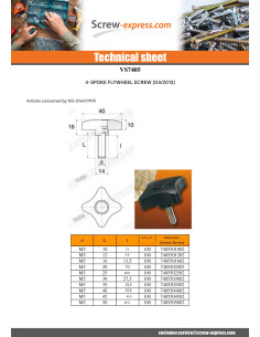 Point Tightening 4 BRANCHES M5X12 black nylon 2