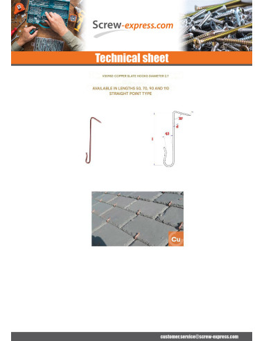 1 x Slate Hooks Cover 2.7X70