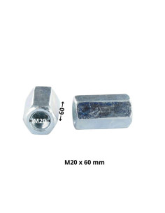 Manchon Hexagonal M20X60 Flatbed 30 Zinc Plated 2