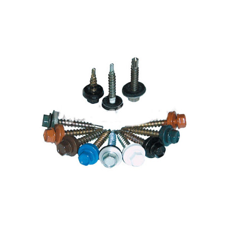 1 x Self Drilling Hexagonal Head 6.3X100 Neoprene Bonded Sealing Washer Epdm Zinc Plated