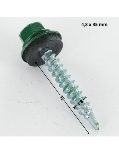 1 x Self Drilling Hexagonal Head 4.8X35...