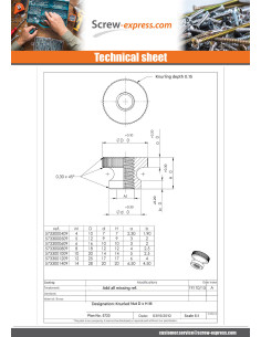 Nut Knurled Brass M8 18X12 EMM 2