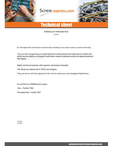 1 x Threaded Rod M16X1900 PERMAGLAS