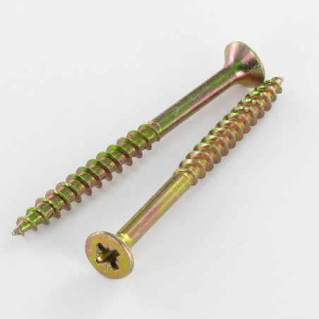 1 x Screw Spax Countersunk Head Pozi N°2 4.5X35 Thread Length: 24 Partial Thread Yellow Zinc