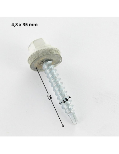 1 x Self Drilling Hexagonal Head 4.8X35...