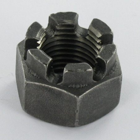 1 x Hexagon Slotted And Castle Nut M27 Fine Thread Pitch 200 Steel
