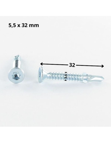 1 x Self Drilling Countersunk Head T25 5.5X32...