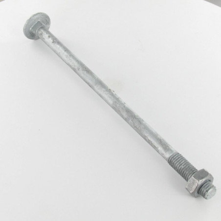 1 x Bolt With Nut Carriage Bolt M12X260 Partial Thread Hot Dip Galvanized
