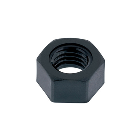 1 x Nut black nylon Hexagon M6