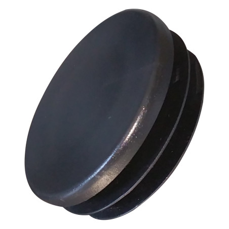 1 x Round tube plug Diameter External 43 Internal 36-37 Black Polyethylene