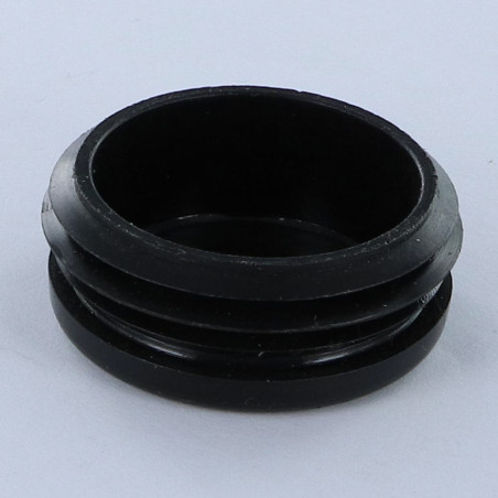 1 x Round tube plug Diameter External 43 Internal 36-37 Black Polyethylene