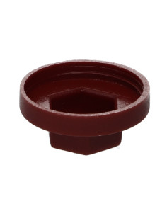 Plastic cap Screw Diameter 6.3 Flat 10 Ral8012/Red Brown 2