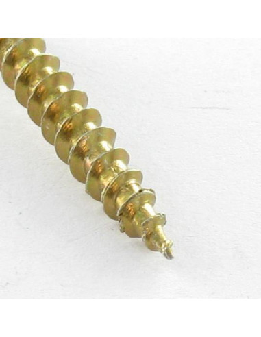 1 x Chipboard Screw Round Head Pozi 6X60 Yellow...