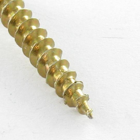 1 x Chipboard Screw Round Head Pozi 6X60 Yellow Zinc