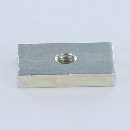 1 x Nut Rectangular M10 30X15X6 Zinc Plated