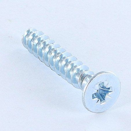 1 x Screw Plastic Countersunk Head Pozi 5X30 Thread 30 degree Zinc Plated