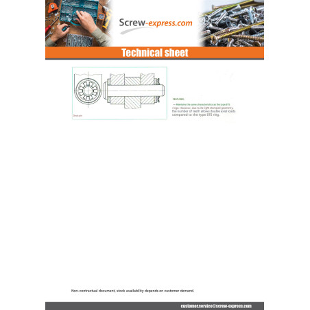1 x Retaining Rings SELF LOCKING Diameter 8 Type 876 Steel