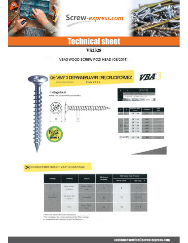 1 x Chipboard Screw Mushroom Pozi 4X40 Zinc...