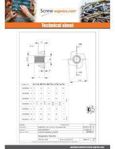 T-Nut M6 Black Zinc Plated 2
