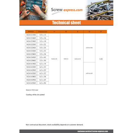 1 x Thread Rolling Screw Socket Head Hexagon Socket 5 4.8X32 Zinc Plated