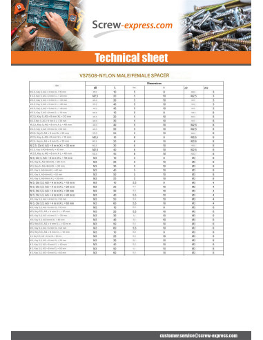 1 x Coupling Nut Hexagonal Male/Female M5X60...