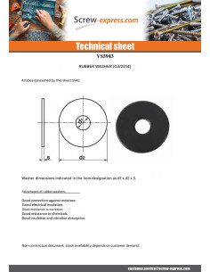 Washer NR/SBR Rubber Black M10X20X1.5 70SH 2