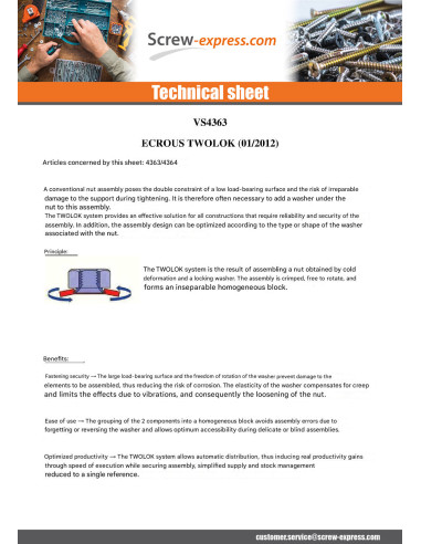 1 x Nut Twolok Cs M10X20.2X11 Zinc Plated