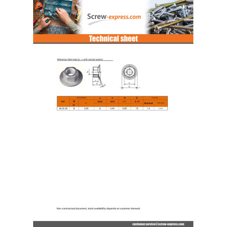 1 x Nut Twolok Cs M10 Washer M10X20.2X11 Zinc Plated