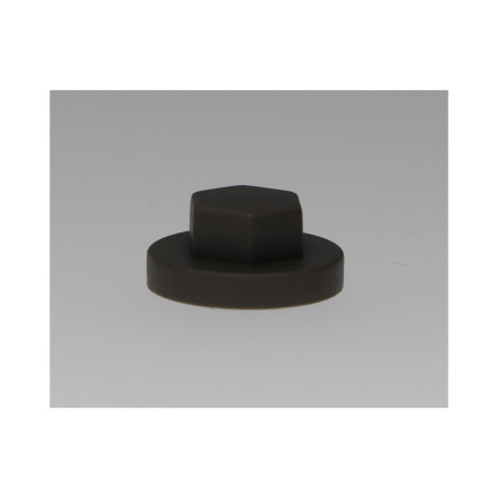 1 x Plastic cap Screw Diameter 6.3 Flat 10 Ral7022/Umber Grey