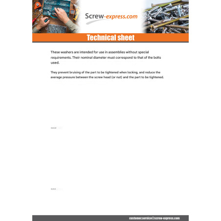 1 x Washer Flat M5X16X1 L Zinc Plated