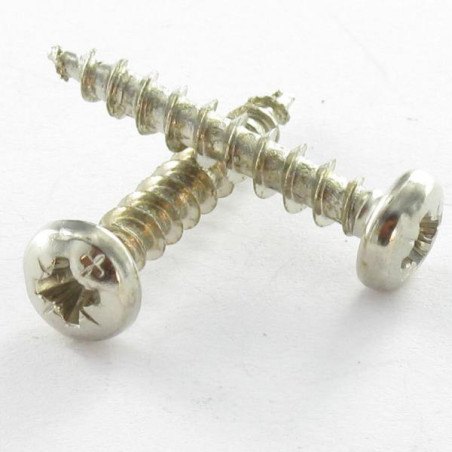 1 x Chipboard Screw Round Head Pozi 4X25 Nickel Plated
