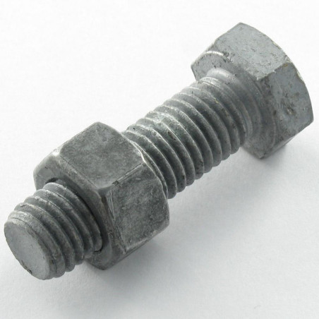 25 x Bolt With Nut Hexagonal Head M20X60 Class 8.8 Sb Hot Dip Galvanized