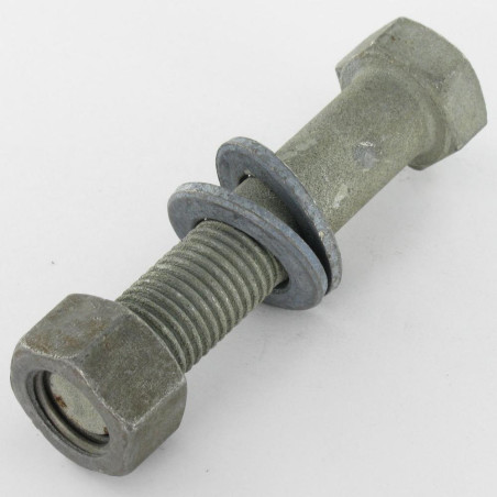25 x Bolt With Nut HR high resistance M20X50 2 Washer Class 8.8 Hot Dip Galvanized