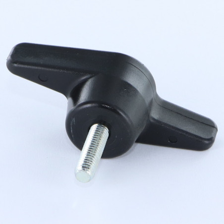 1 x Clamping handle black nylon MALE M5X30