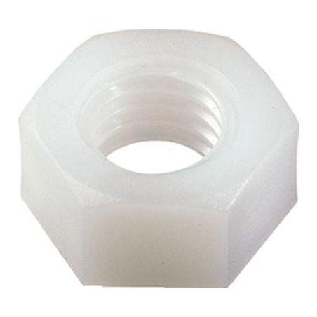 1 x Nut natural nylon Hexagon M5