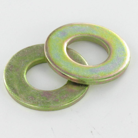 1 x Washer Flat M4X10X0.8 M Yellow Zinc