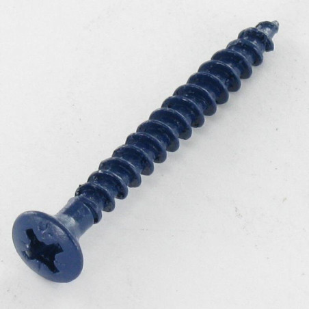 1 x Chipboard Screw Pan Countersunk Head Pozi 2 4X40 Zinc Plated LAQ RAL5003 BL