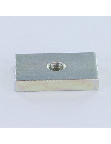 1 x Nut Rectangular M6 30X25X5 Zinc Plated