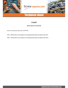 Bolt With Nut Hexagonal Head M16X120 Class 8.8 Sb Zinc... 2